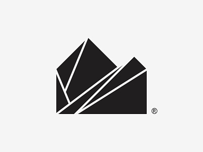 S Mountain clean house logo minimal modern mountain simple