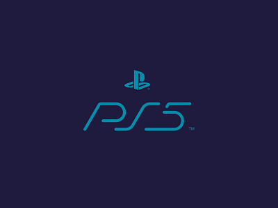 PS5 clean future game logo modern playstation simple