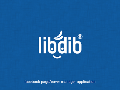 Libdib application cover dark blue face facebook app logo page