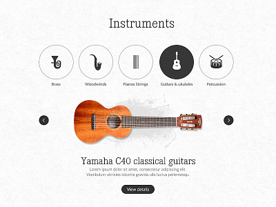 Instruments shop brass design guitar music pianos texture theedesigner.in website yamaha