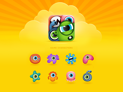 iOS Game Design - Nose Invaders character design game illustration interface invaders ios