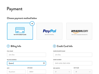Billing info billing checkout form payment shopping