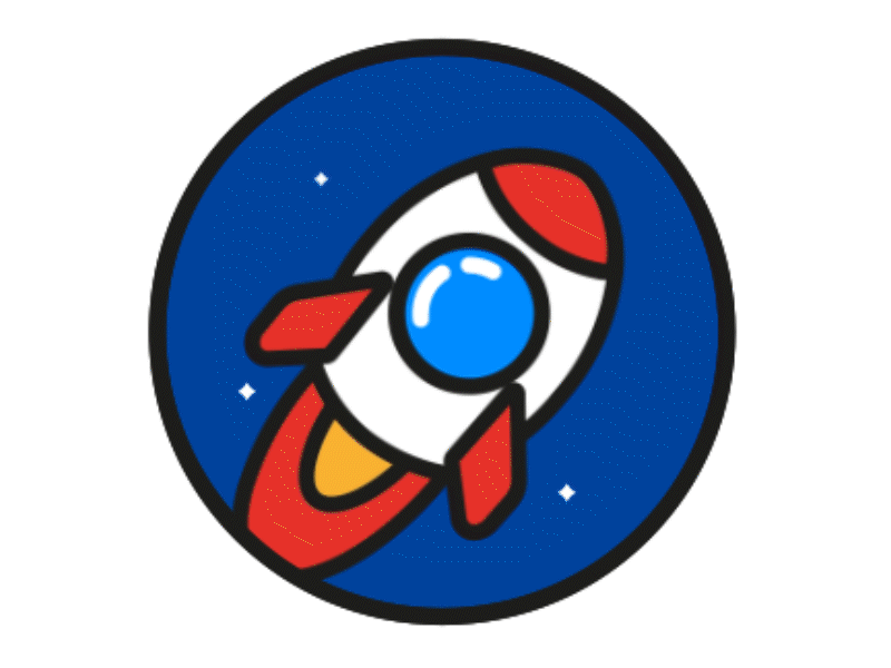 A Little Rocket animation illustration logo vector