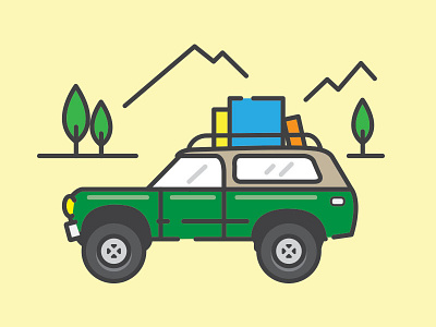 Go travel car icon logo travel