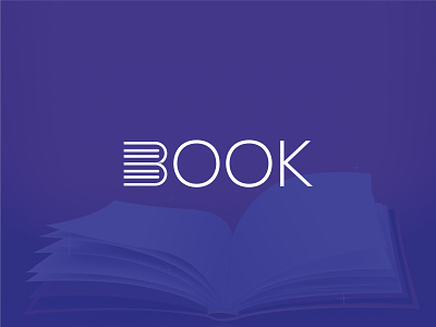 Book Wordmark Logo book design book logo design booklogo branding creative logo logo logodesign logodesigner minimal logo negative logo negative space wordmarklogo