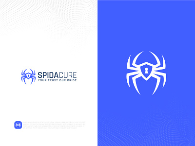 Modern security tech logo for startup company