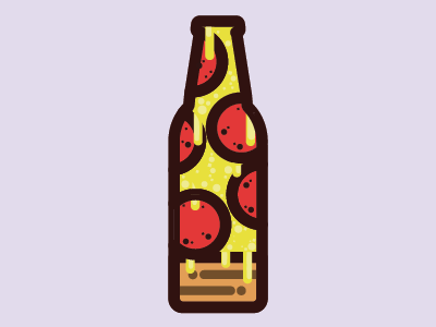 PEPPERONI BEER beer beers bottle cheese drunk hungry lager pizza pizzas