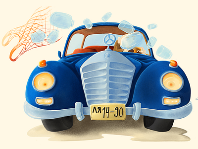 Old car car drawings illustration old