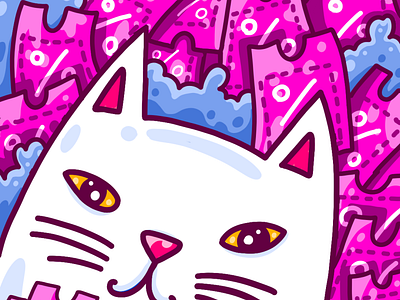 Black Friday avatar cat flat fresco illustration pink