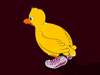 Ducky bird dimon duck illustration sneakers