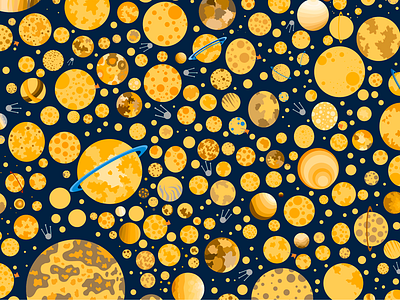Universe background cosmos moon planets universe yellow