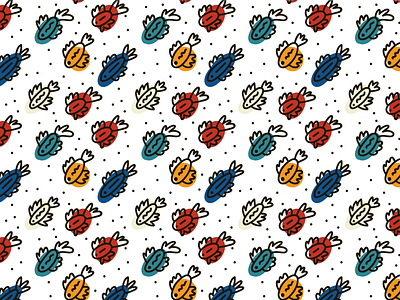 Falling Fish fish illustration pattern