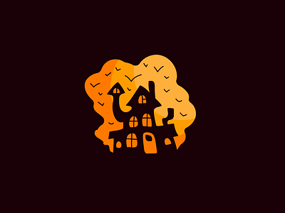 Happy Halloween! flat houses illustration night