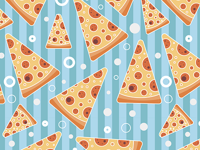 Pattern #77 flat illustration pattern pizza wallpaper