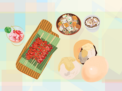 Filipino Food design illustration vector