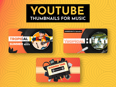 Music thumbnails design design social media thumbnails youtube