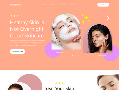 Skin care Projects design graphic design ui website