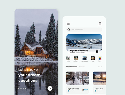 Vacation App app branding design graphic design typography ux