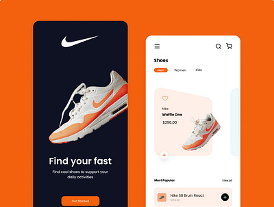 Nike Store App app design typography ui ux