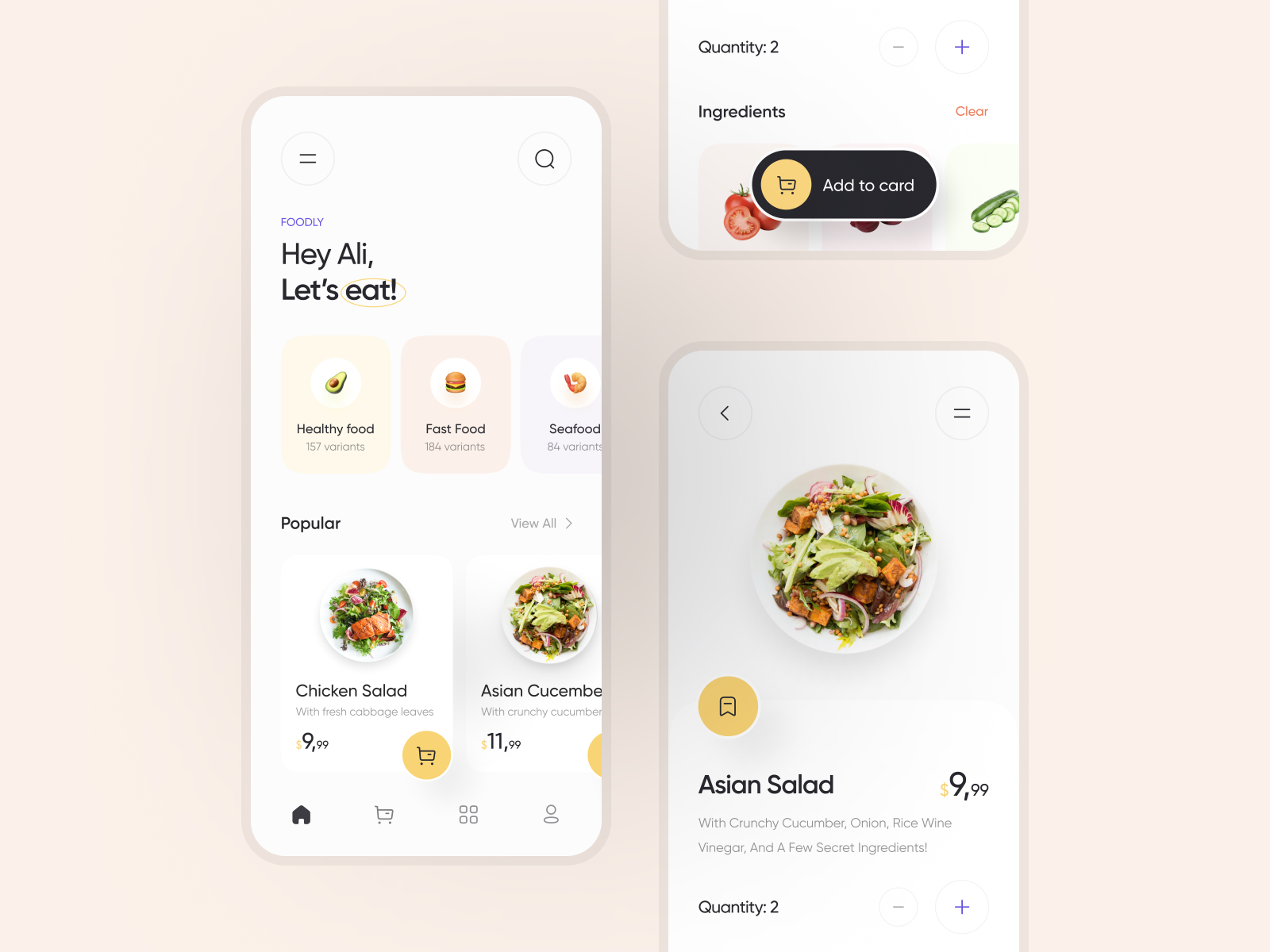 Foodly | Mobile App by Max Evelyn on Dribbble