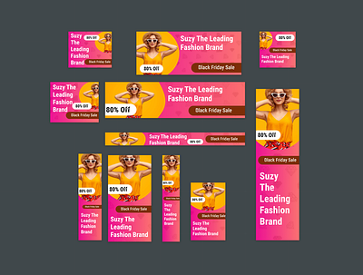 Suzy Clothing Website Banner Design baner design branding graphic design ui