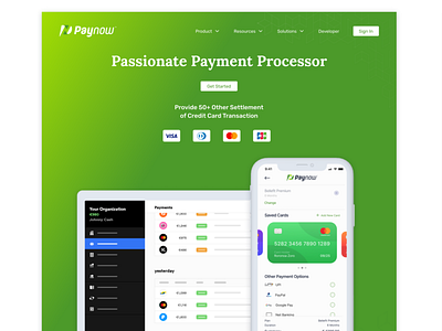 Payment Processor Fintech Website Design