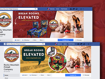 Facebook Cover Page Design - Rocky Mountain Pinball Company