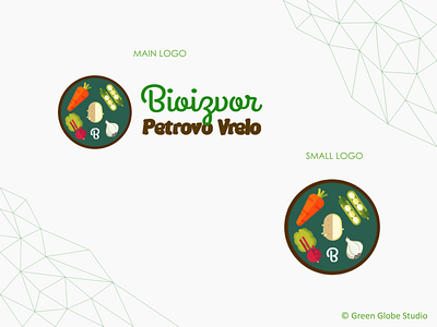 Bioizvor Petrovo Vrelo (Main and Small Logo) agriculture branding farming graphic design logo vegetables