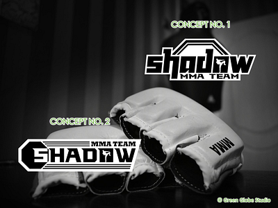 MMA Team Shadow Logo Concepts branding combat fight graphic design logo martial arts mma sport