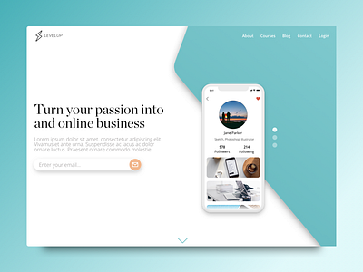 Level Up business site email homepage landing page landing page concept newsletter ui ui illustration