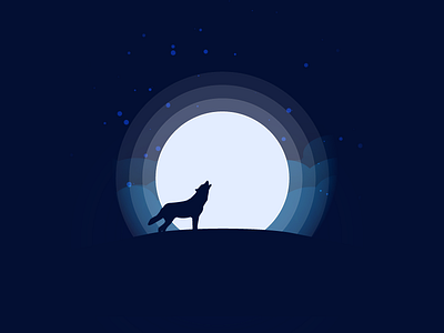 Wolf Howling By Luke O Sullivan On Dribbble