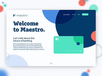 Maestro Banking Landing Page