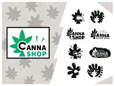 "Canna Shop" Weed Gadgets Co. 420 bud cannabis cannashop gadgets logo logodesign logotype sign symbol weed