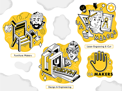 "UA Makers" Sticker Set