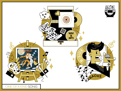 "One Of A Kind Song" Icon Illustration Set pt.3