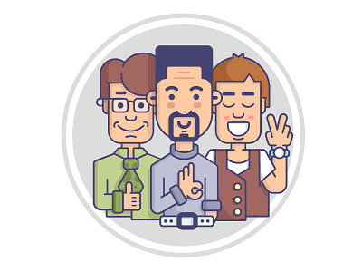The Dream Team agency avatar character company designers developers faces illustration ios people success team