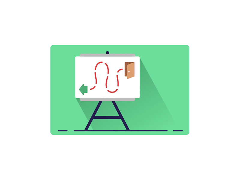 Dribblepost design flat icon illustration simple