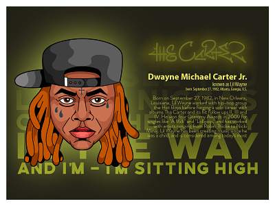 Back to the basics, Lil Wayne behance carter cartooning character illistration lettering lil wayne outline portrait vector