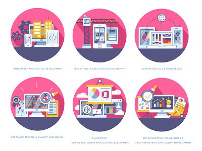 Icon Illustrations for "88ninety co."