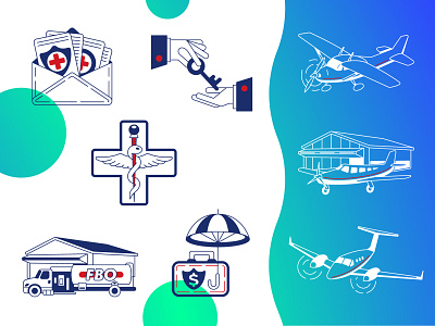 Insurance & Aviation Icon Designs