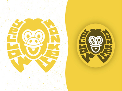 "Yellow Monkey" Logo design character icon illustration lettering logo logo alphabet logo design mascot vector