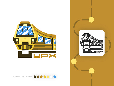 UPX Transit App Icon app icon behance project branding flat icon design icon illustration illustration logo subway toronto train vector design