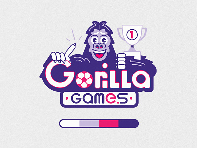 Gorilla Games Logo Design app betting character flatdesign games gorilla illustration logo logodesign mascot sports vector logo