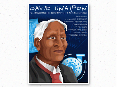 David Unaipon affinitydesigner illustration illustration design indigenous innovator ipadpro ngarrindjeri poster poster art textures unaipon