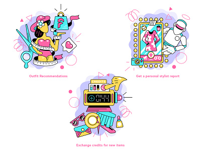 "Fabble Co." The Illustrative Icons Project behance cartoonish character art colourful dribbble fashion graphicdesign icon icon design icon set miami modern stylish vector vector illustration vectors