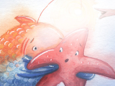 Sample Spread deep sea fish ocean picture book starfish