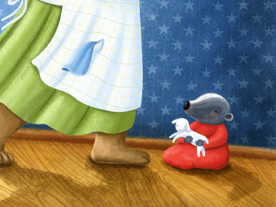 Another cute animal for a picture book in progress animal baby badger cute digital picture book sleep young children