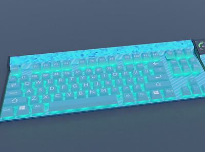 The next gen keyboard 3d graphic design