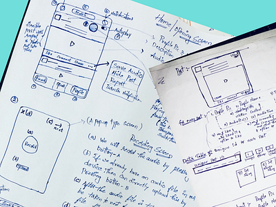 Audio Blogging Product product design uidesign uxdesign wireframes