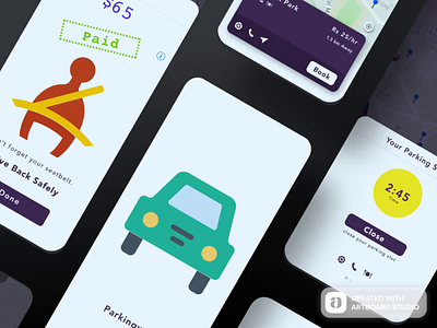 ParkingWay - Parking Application animated mobile parking parking app product design uidesign uxdesign video